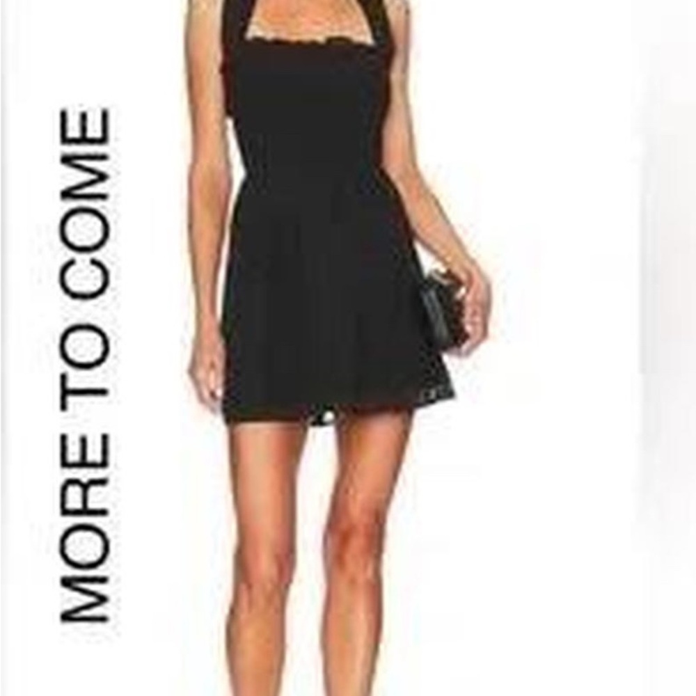 Revolve black halter mini dress